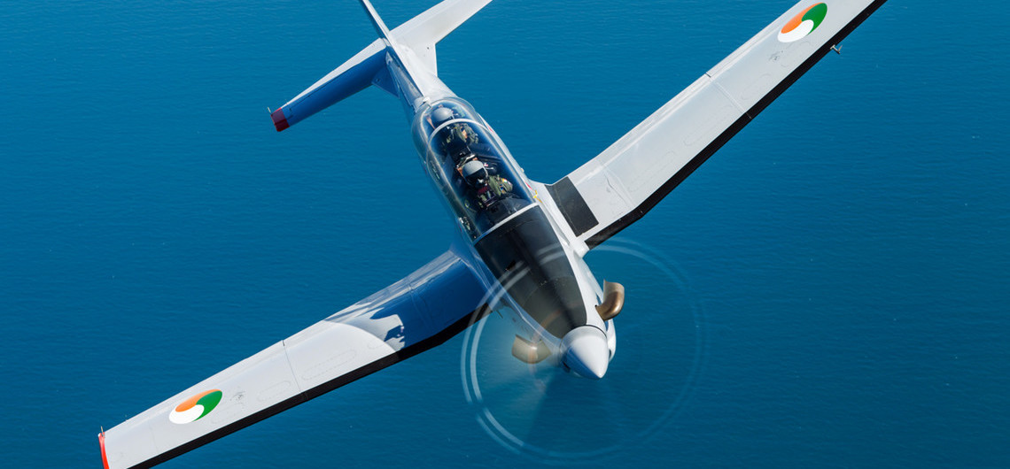 Irish Air Corps Pilatus PC-9M Air to Air Irish Air Corps Pilatus PC-9M Air to Air